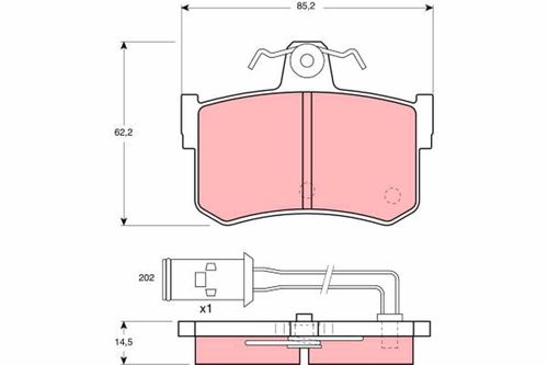 Image du produit pour Jeu de 4 plaquettes de frein