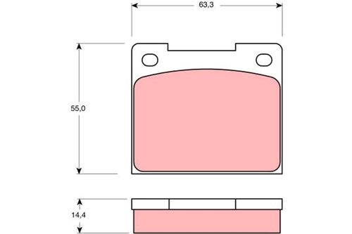 Image du produit pour Jeu de 4 plaquettes de frein