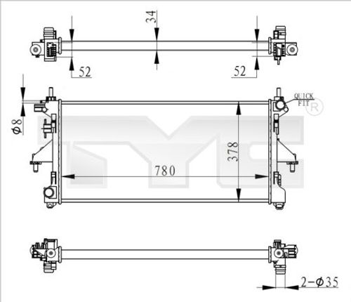 Image du produit pour Radiateur, refroidissement du moteur
