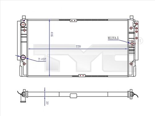 Image du produit pour Radiateur, refroidissement du moteur