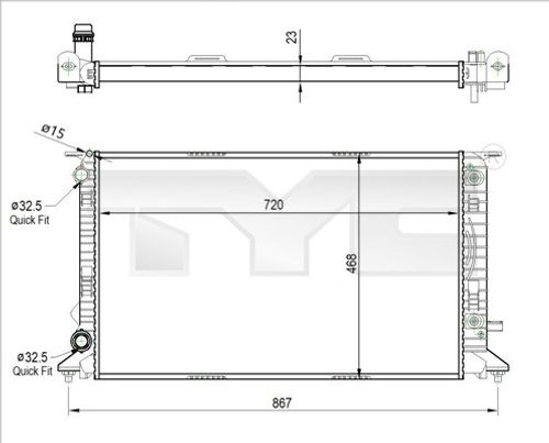 Image du produit pour Radiateur, refroidissement du moteur