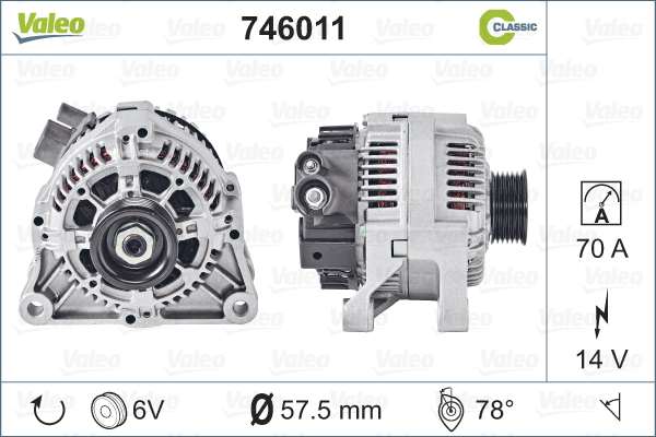 Alternateur REMANUFACTURED CLASSIC | VALEO