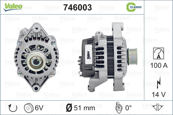 Alternateur REMANUFACTURED CLASSIC | VALEO