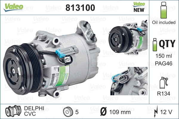 Compresseur, climatisation NEW ORIGINAL PART | VALEO