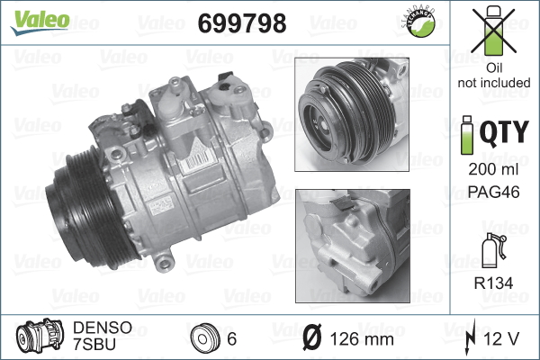 Compresseur, climatisation ECHANGE STANDARD | VALEO