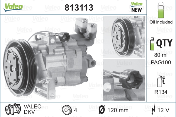 Compresseur, climatisation NEW ORIGINAL PART | VALEO