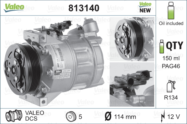 Compresseur, climatisation NEW ORIGINAL PART | VALEO