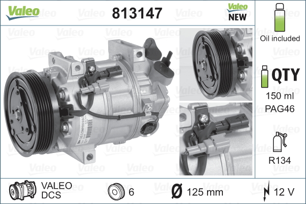 Compresseur, climatisation NEW ORIGINAL PART | VALEO