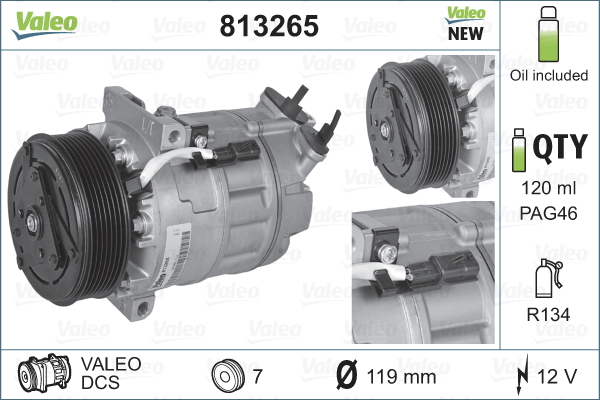 Compresseur, climatisation NEW ORIGINAL PART | VALEO