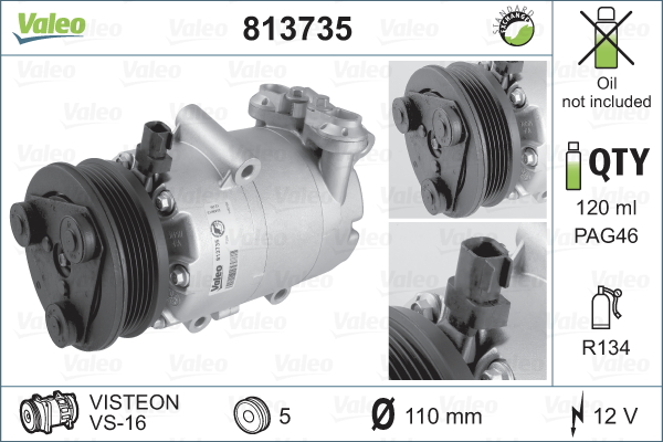 Compresseur, climatisation ECHANGE STANDARD | VALEO