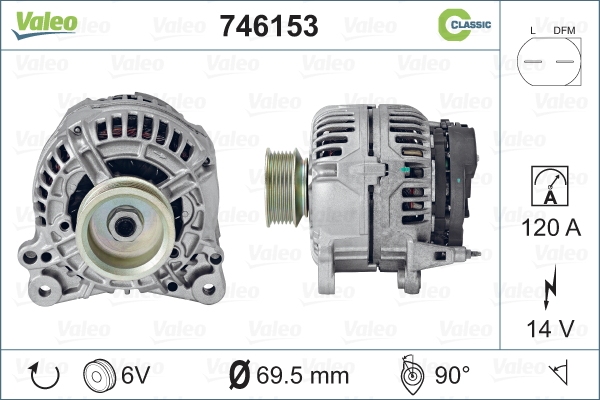 Alternateur REMANUFACTURED CLASSIC | VALEO