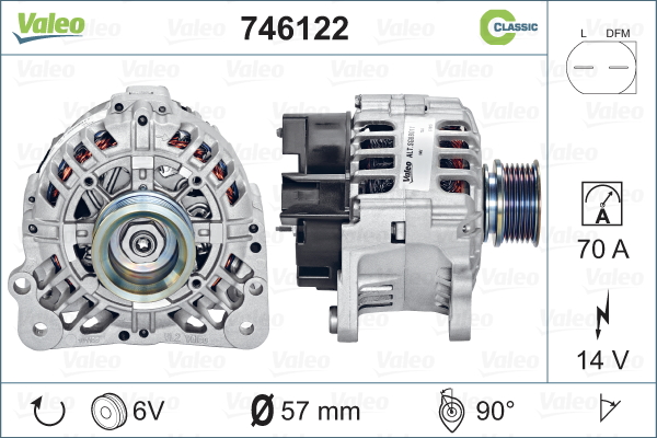 Alternateur REMANUFACTURED CLASSIC | VALEO