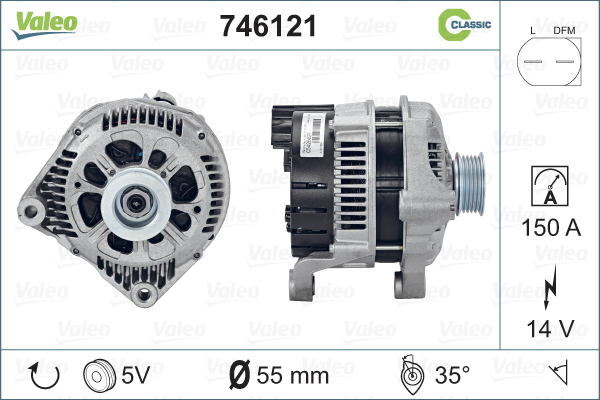 Alternateur REMANUFACTURED CLASSIC | VALEO