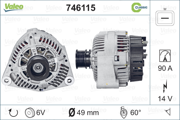 Alternateur REMANUFACTURED CLASSIC | VALEO