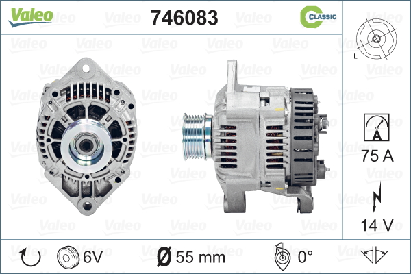 Alternateur REMANUFACTURED CLASSIC | VALEO