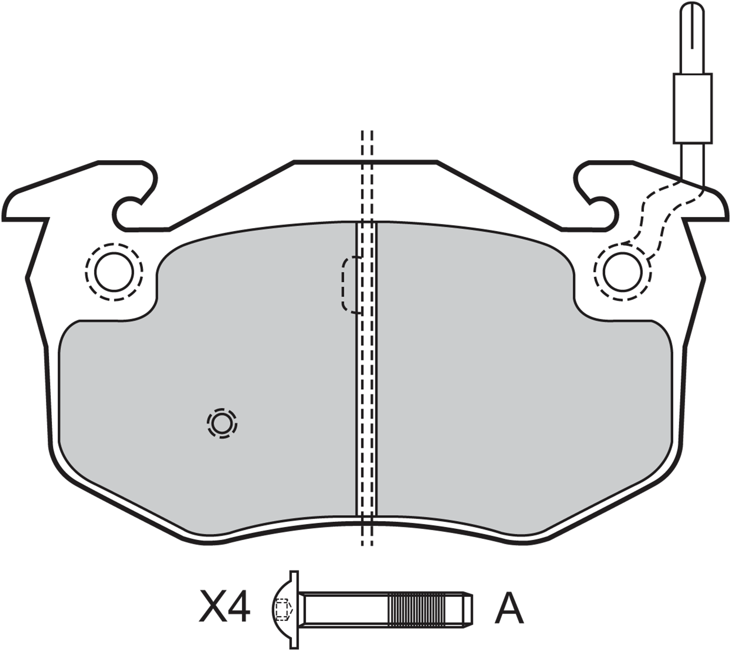 Jeu de 4 plaquettes de frein | VALEO