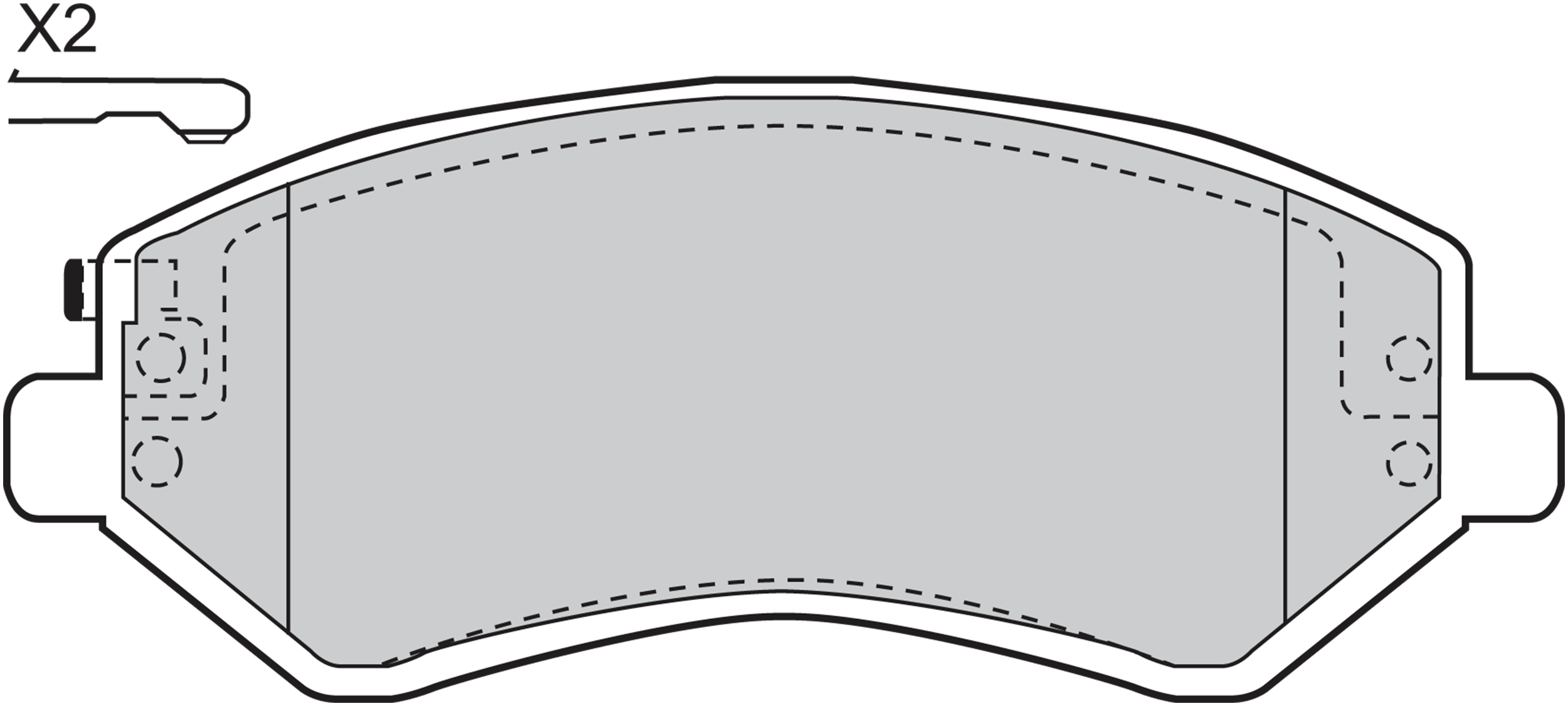 Jeu de 4 plaquettes de frein | VALEO