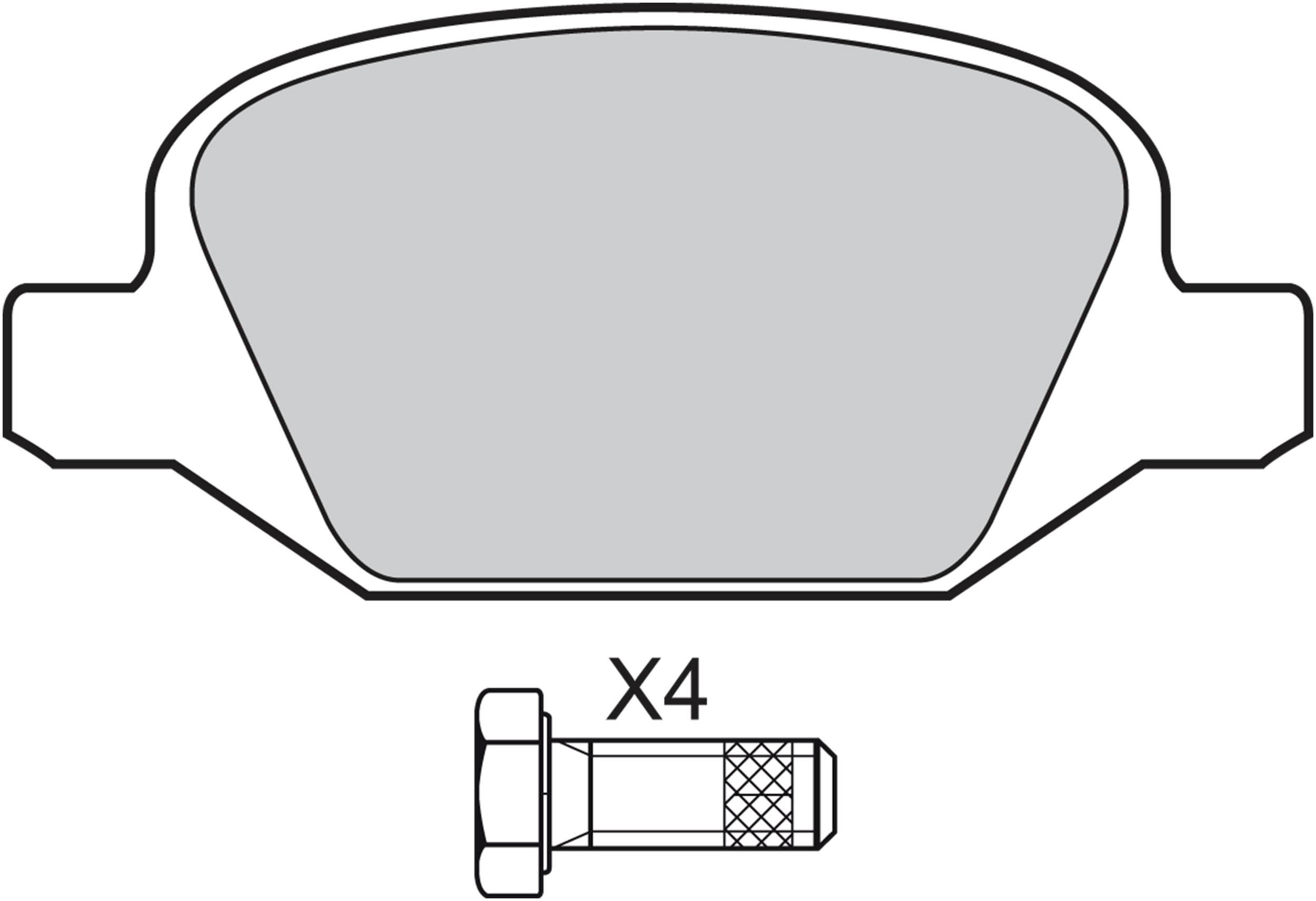 Jeu de 4 plaquettes de frein | VALEO