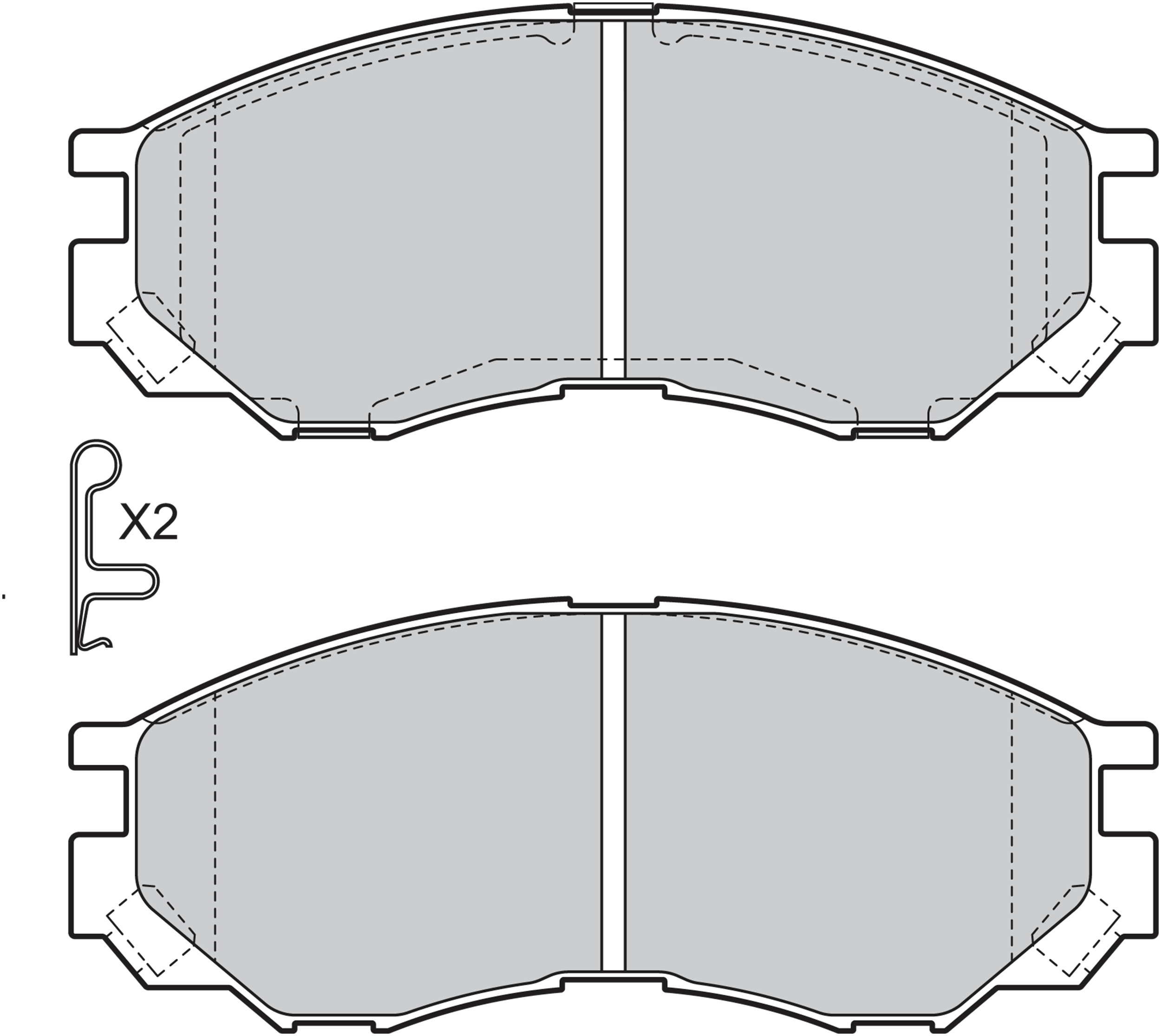 Jeu de 4 plaquettes de frein | VALEO