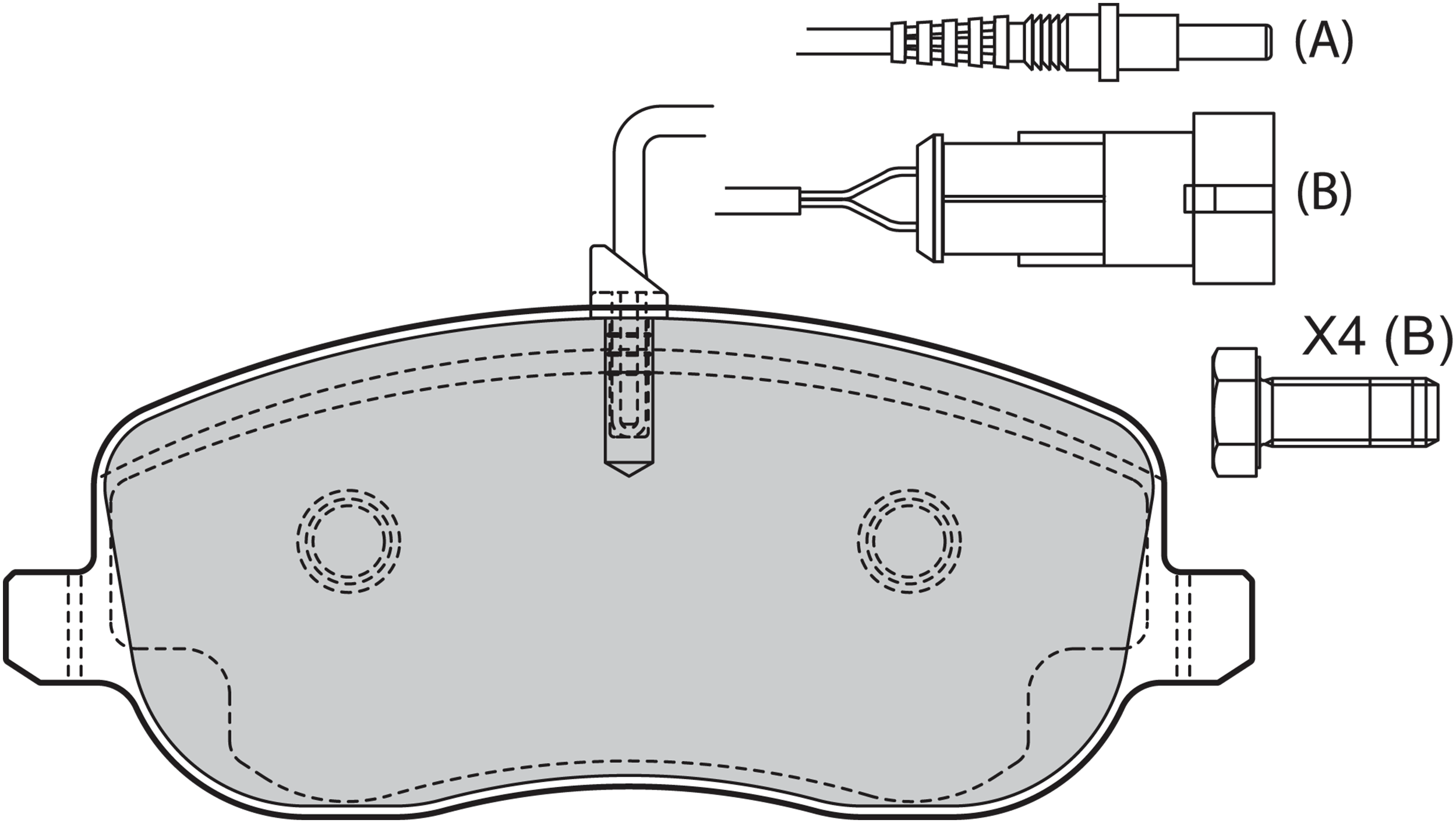 Jeu de 4 plaquettes de frein | VALEO