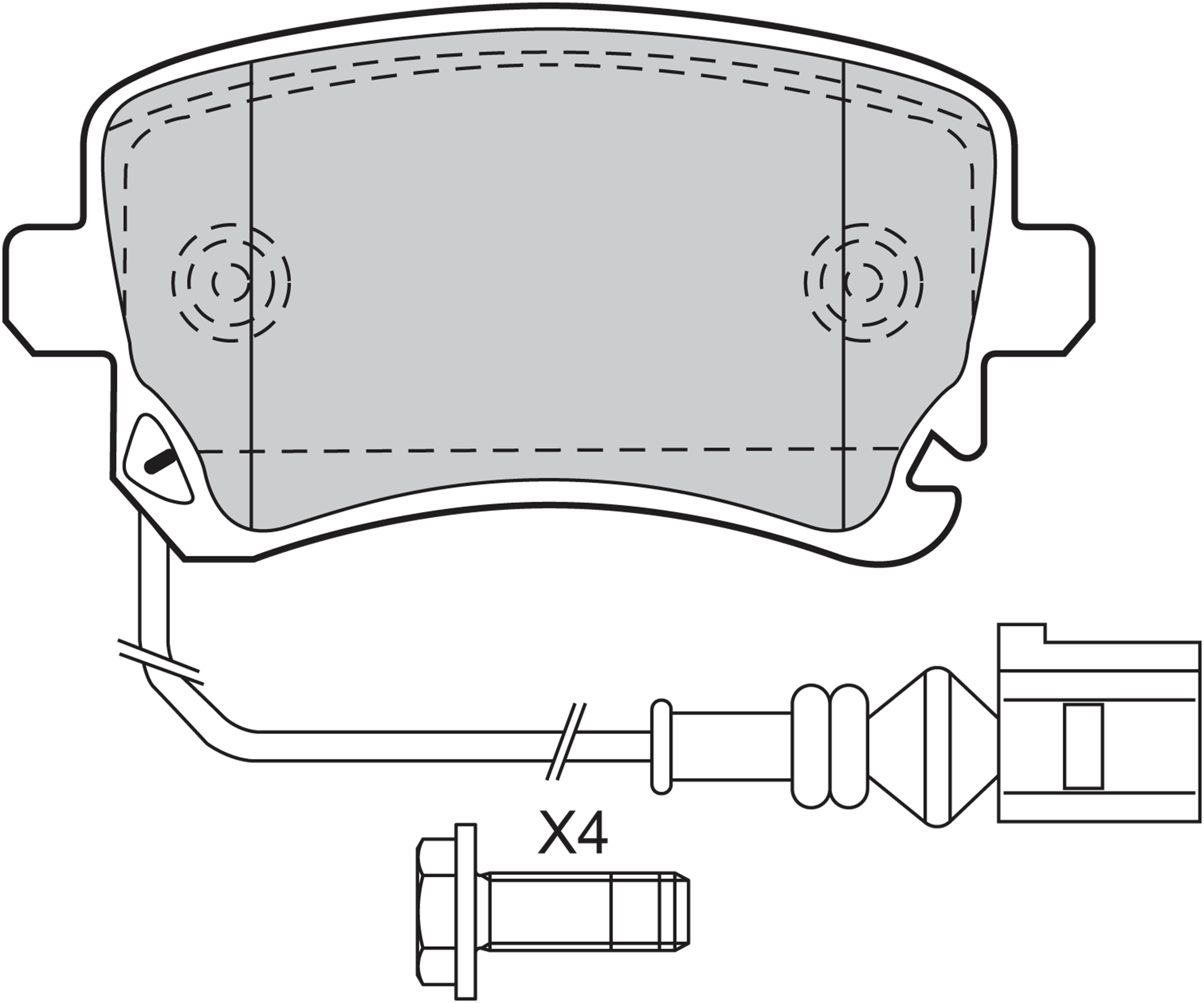 Jeu de 4 plaquettes de frein | VALEO
