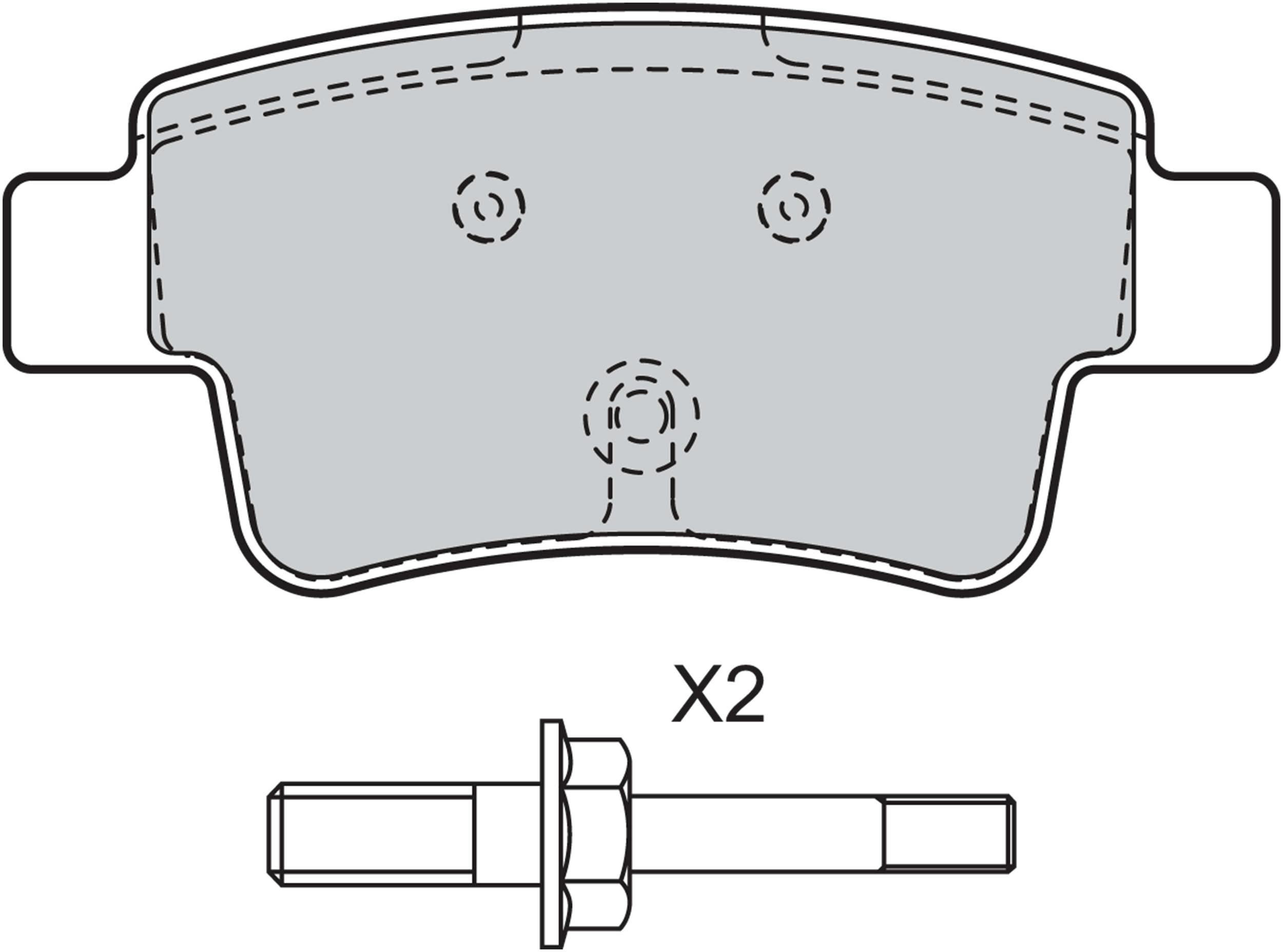 Jeu de 4 plaquettes de frein | VALEO