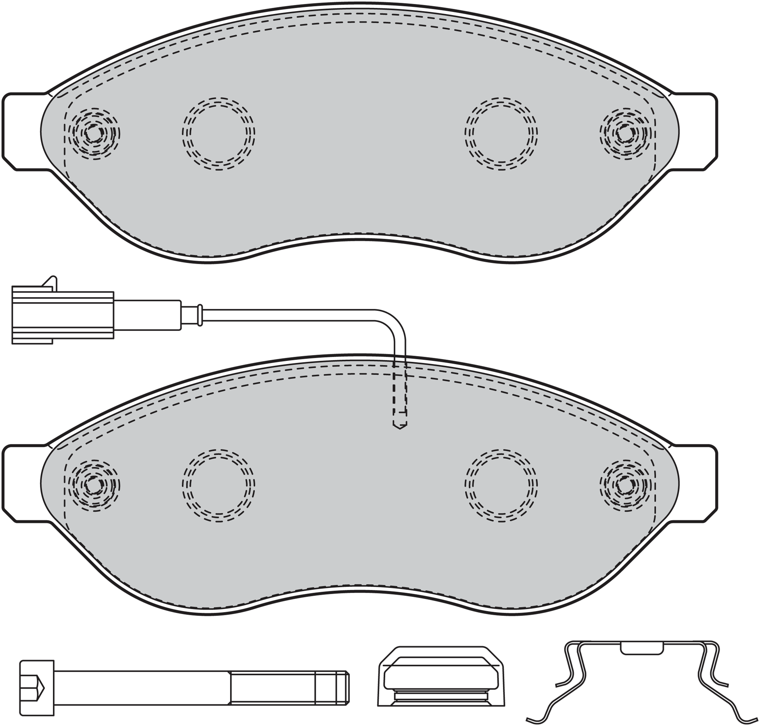 Jeu de 4 plaquettes de frein | VALEO