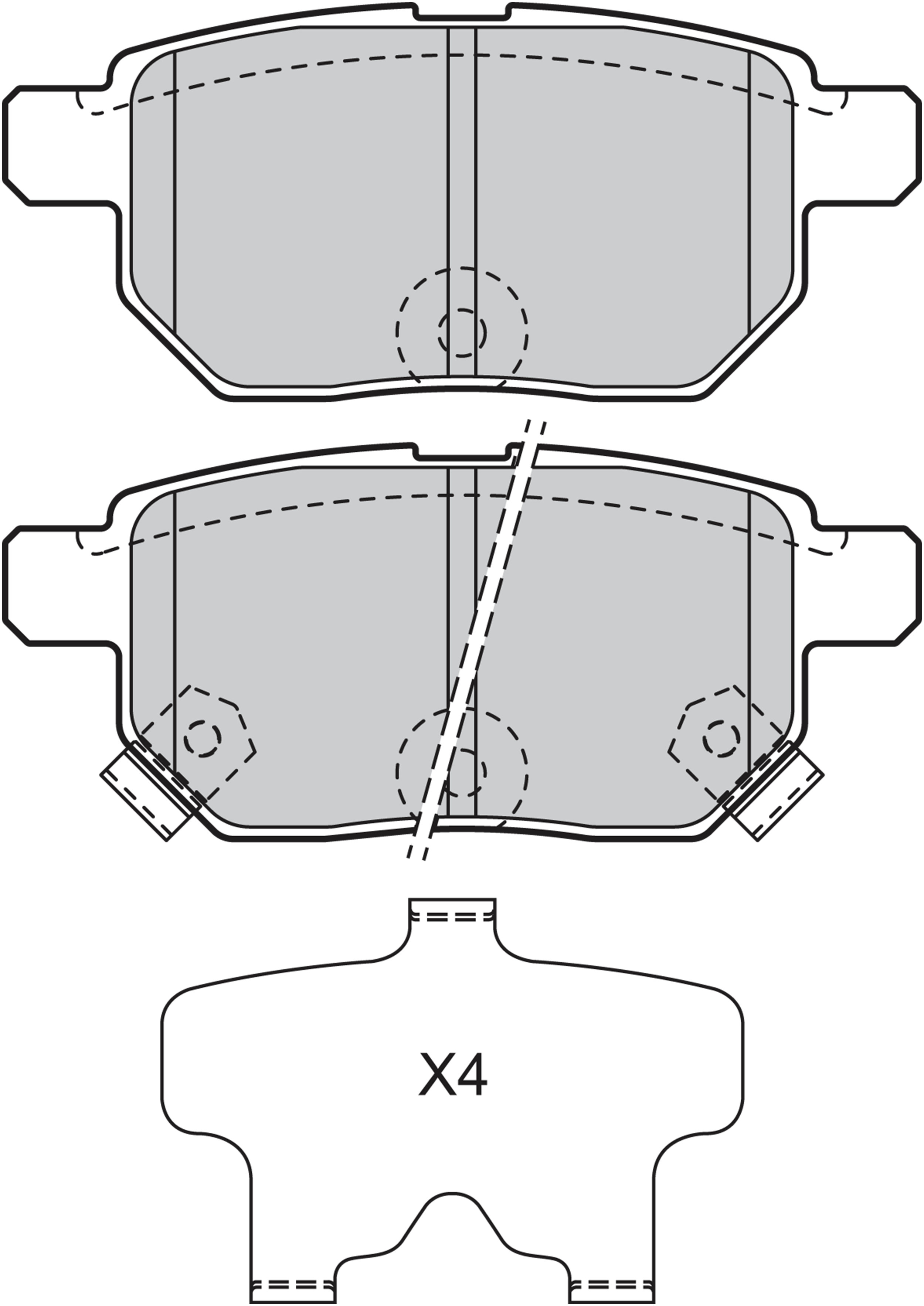 Jeu de 4 plaquettes de frein | VALEO