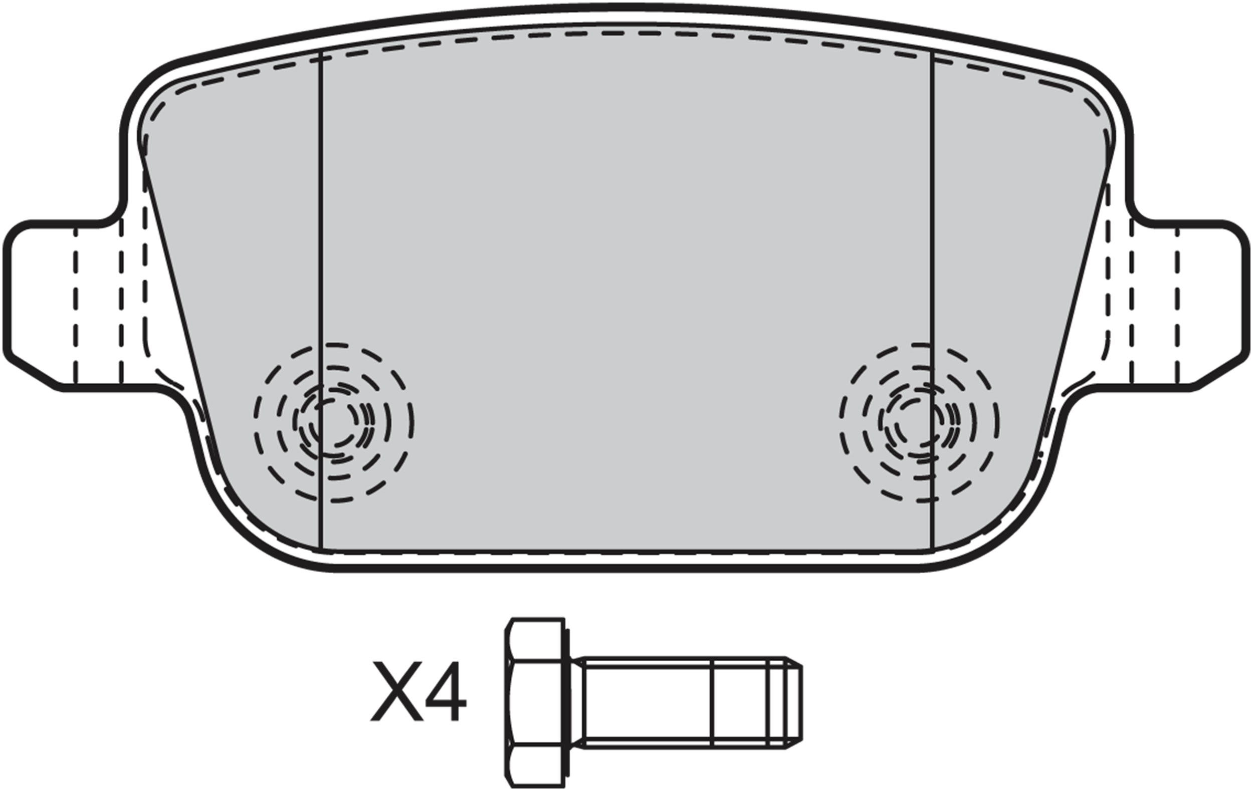 Jeu de 4 plaquettes de frein | VALEO