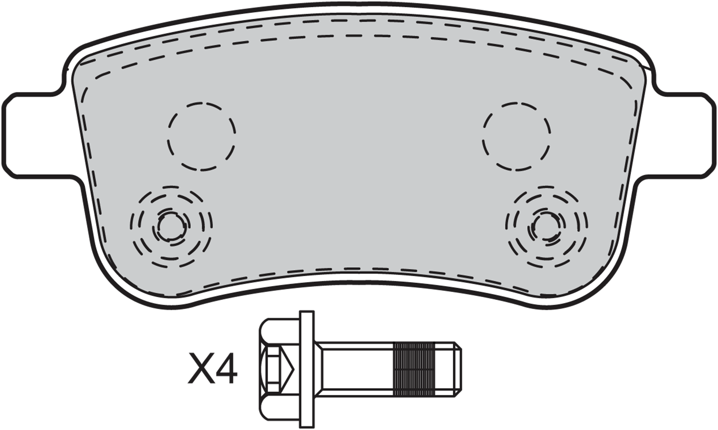 Jeu de 4 plaquettes de frein | VALEO