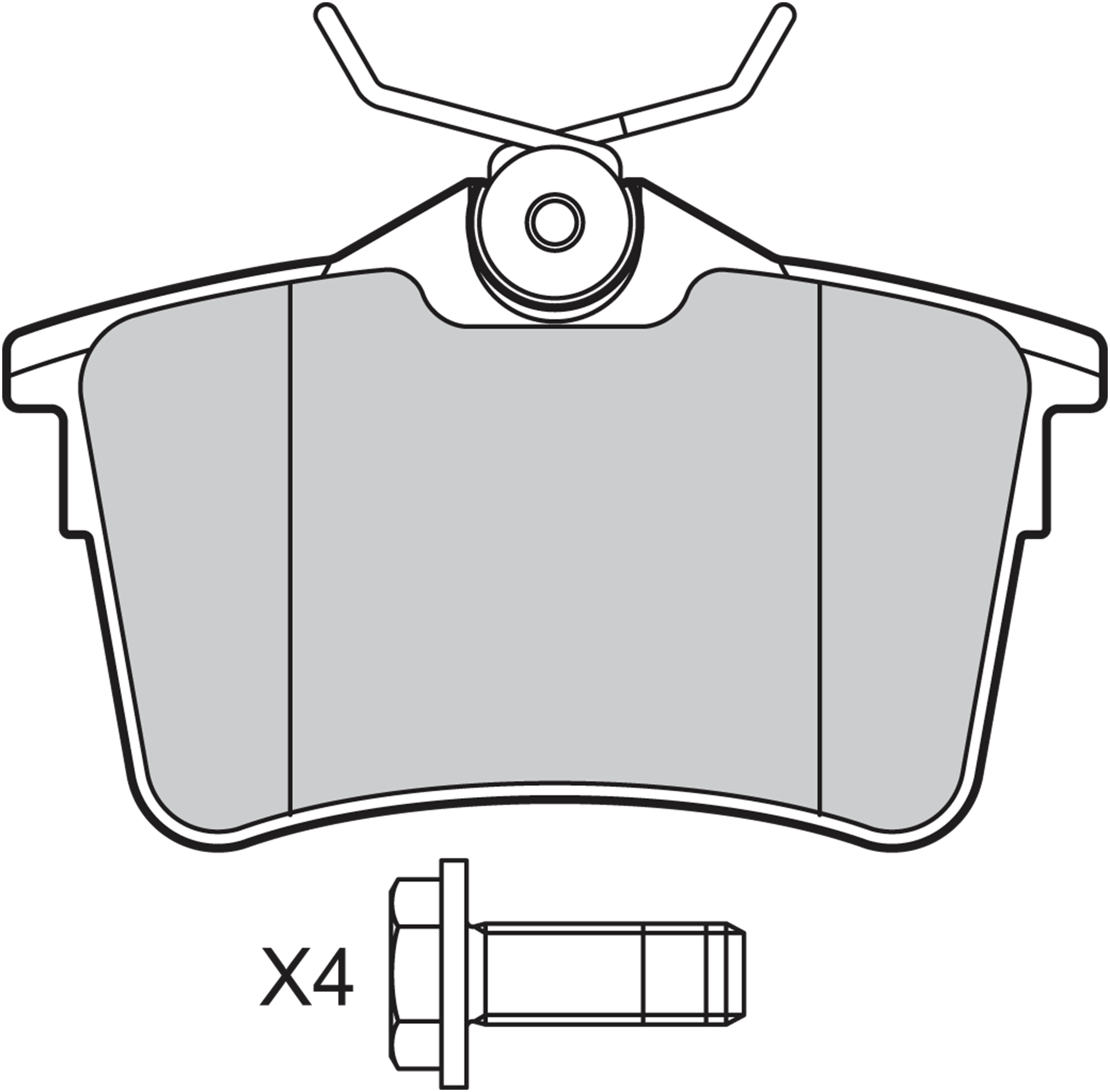 Jeu de 4 plaquettes de frein | VALEO