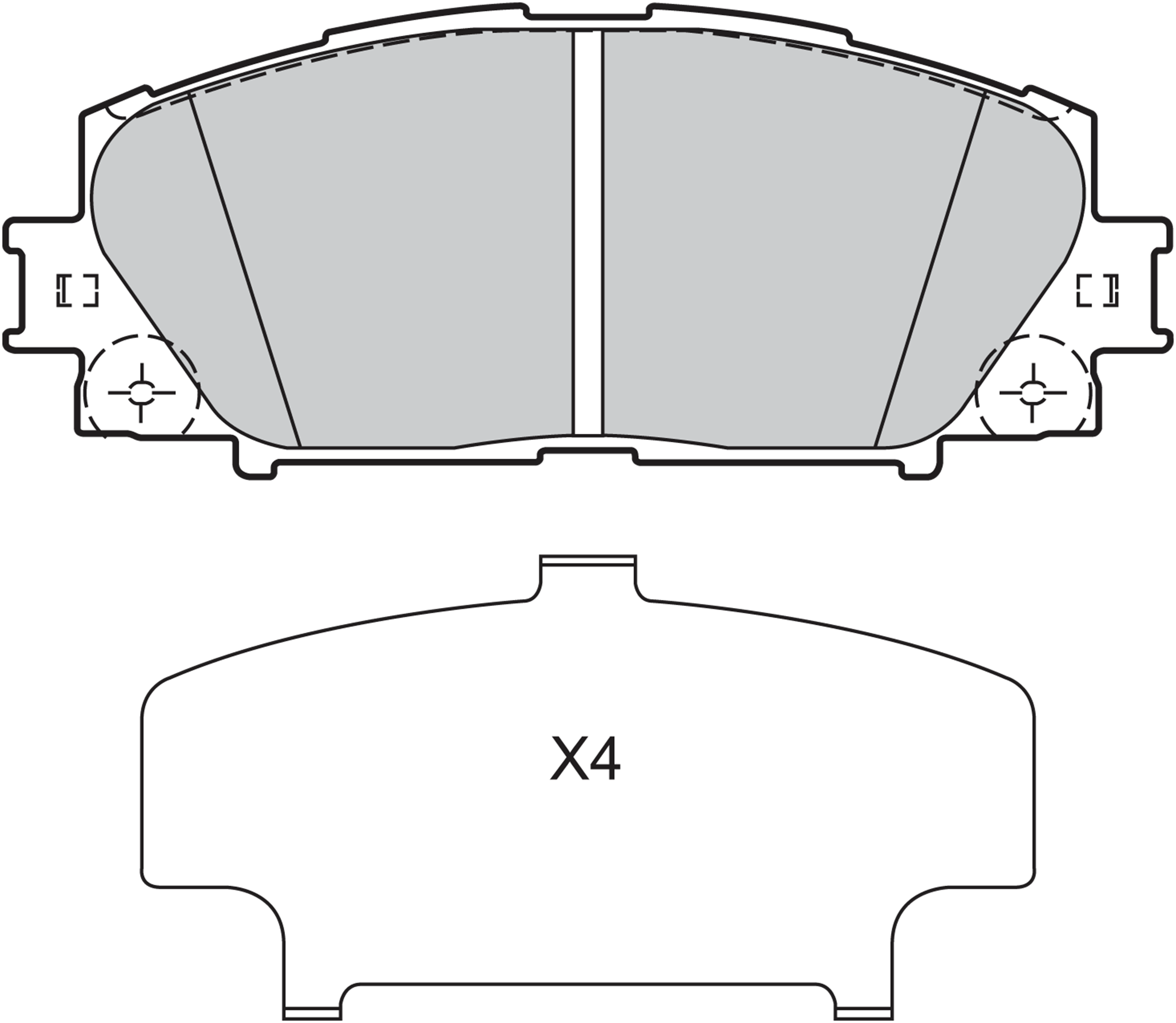 Jeu de 4 plaquettes de frein | VALEO