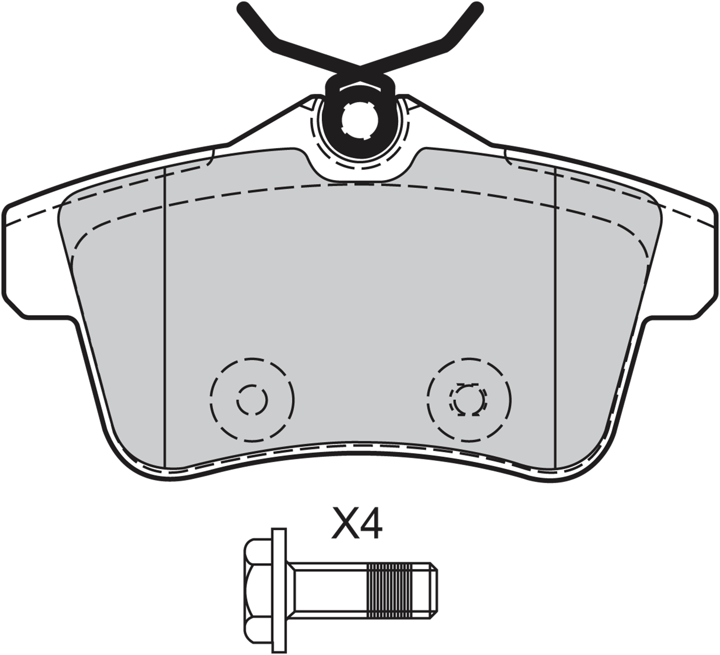 Jeu de 4 plaquettes de frein | VALEO