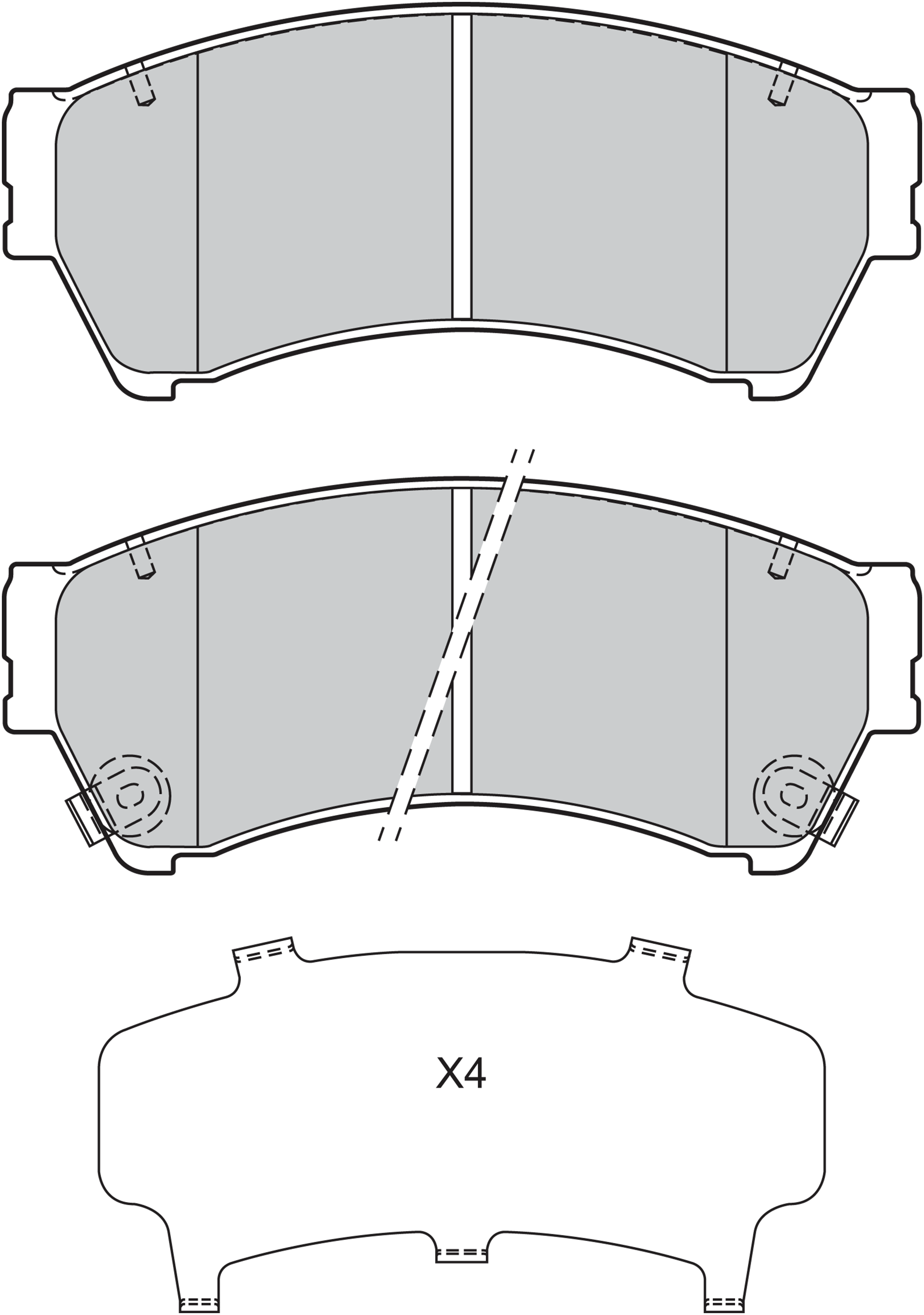 Jeu de 4 plaquettes de frein | VALEO