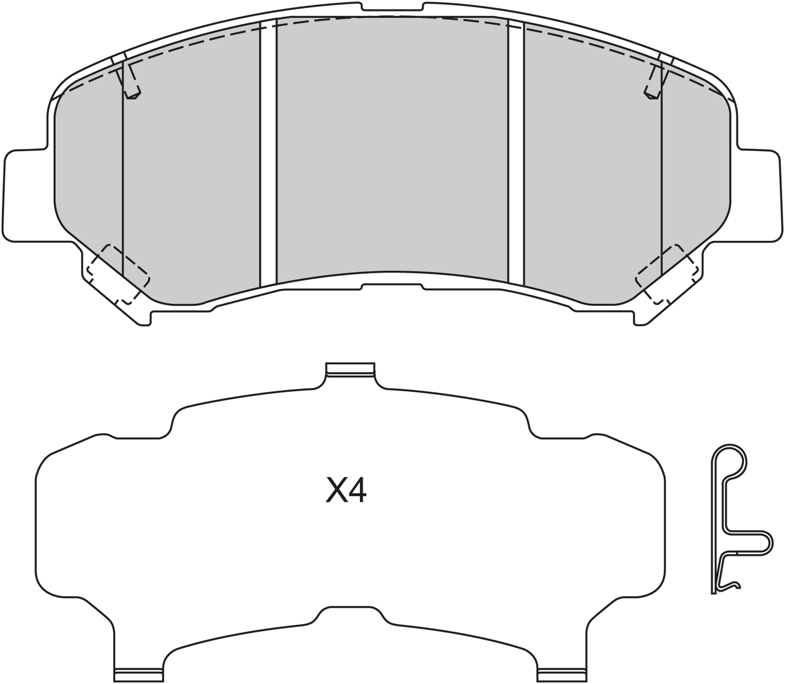 Jeu de 4 plaquettes de frein | VALEO