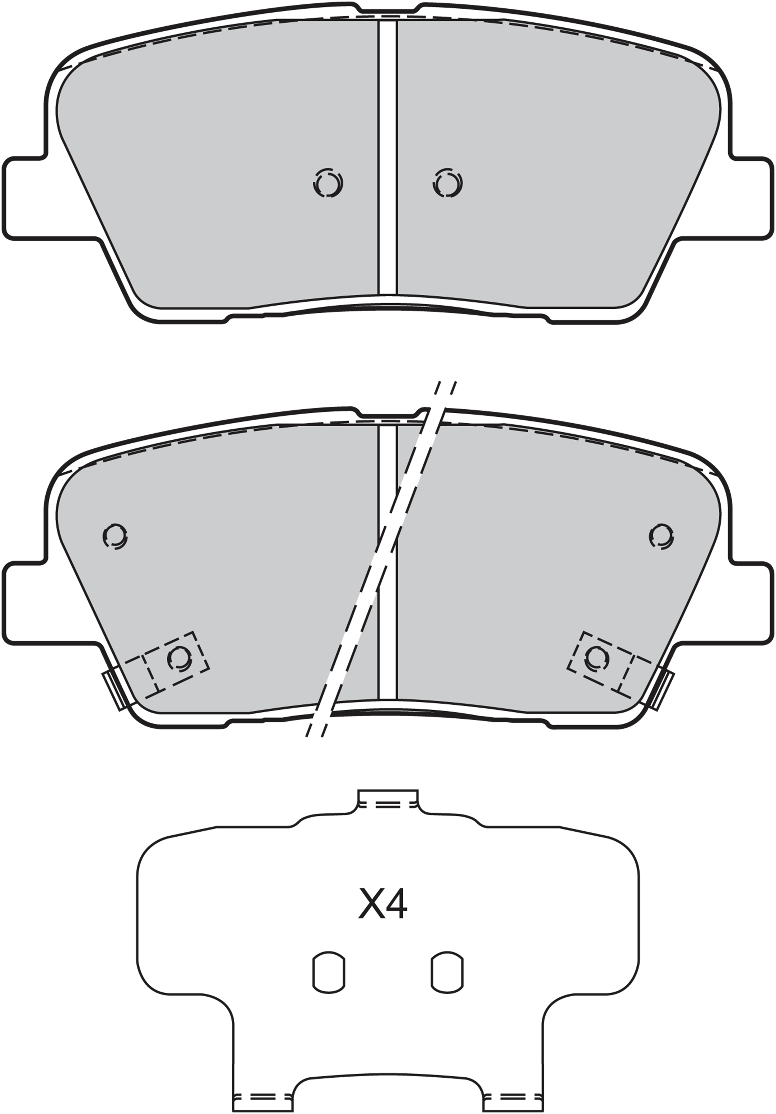 Jeu de 4 plaquettes de frein | VALEO