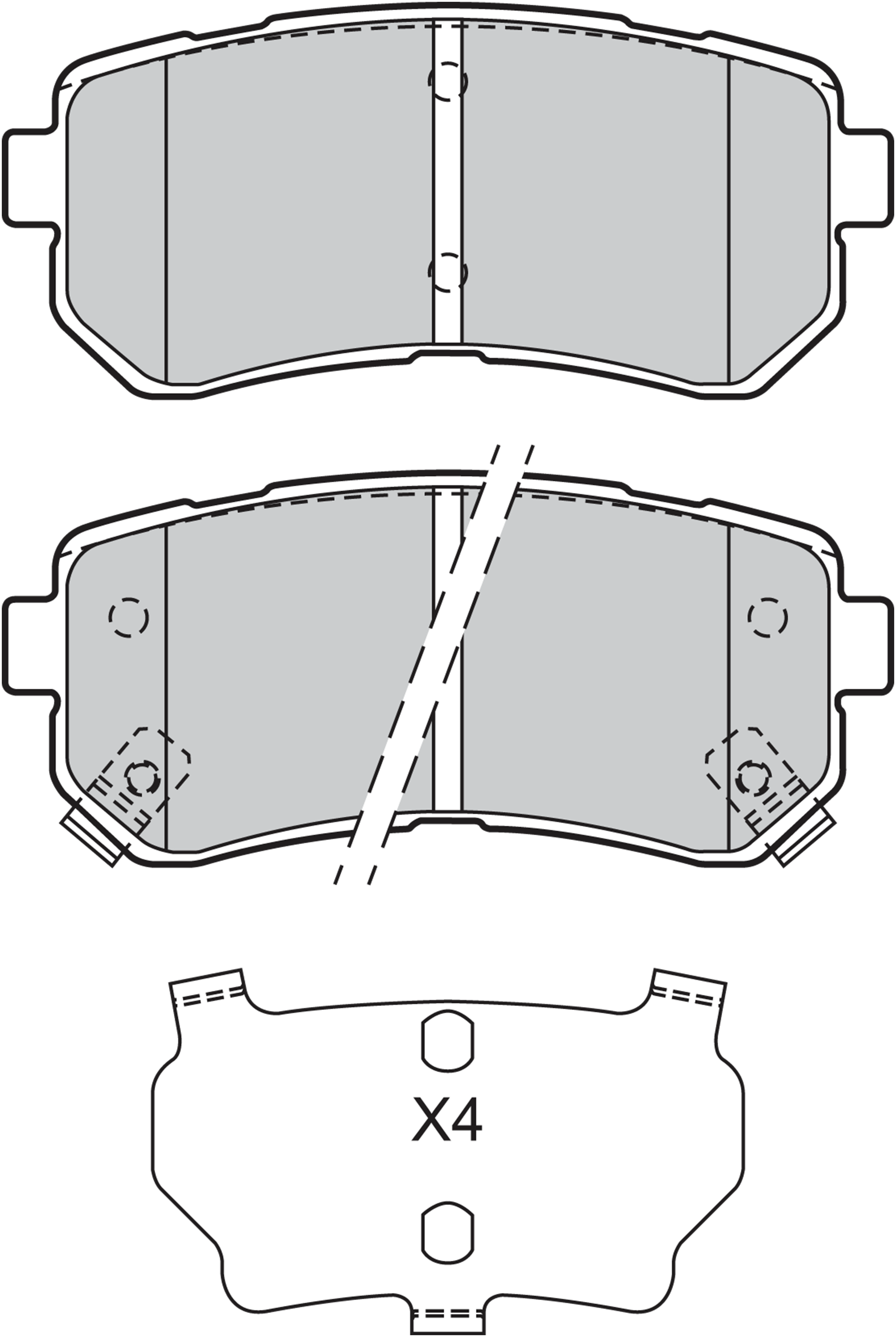 Jeu de 4 plaquettes de frein | VALEO