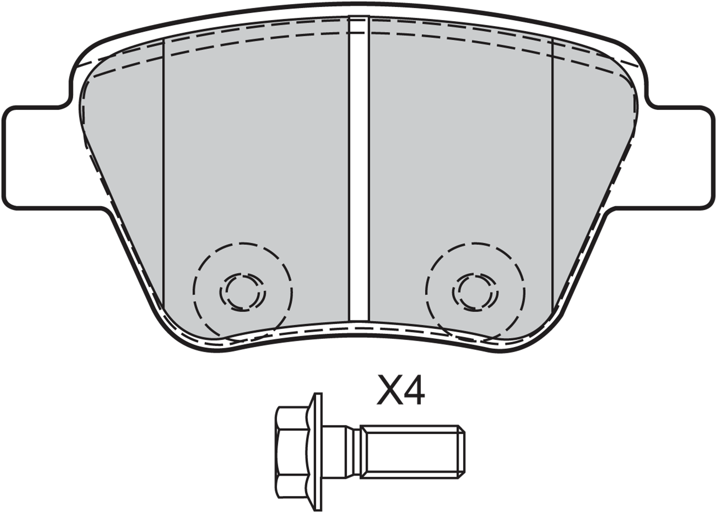 Jeu de 4 plaquettes de frein | VALEO