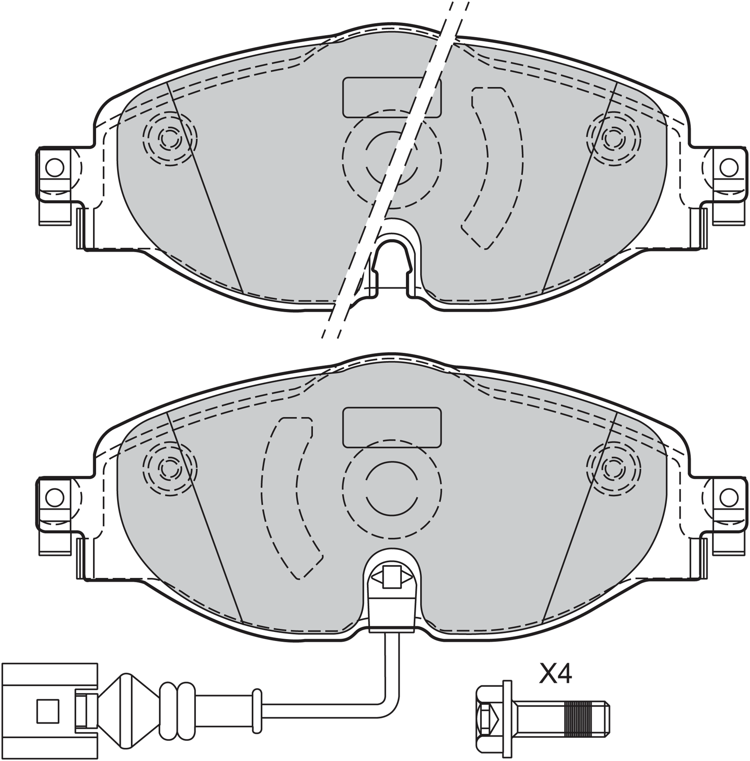 Jeu de 4 plaquettes de frein | VALEO
