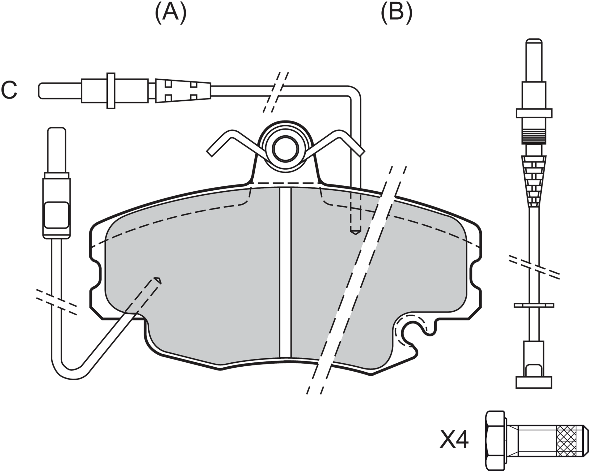 Jeu de 4 plaquettes de frein | VALEO