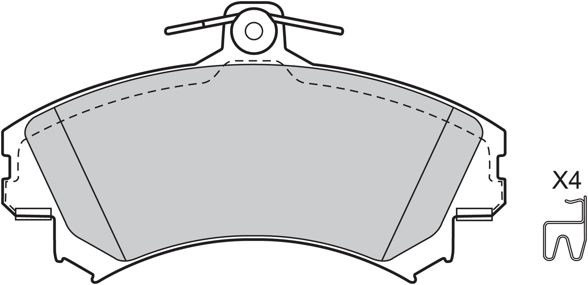 Jeu de 4 plaquettes de frein | VALEO