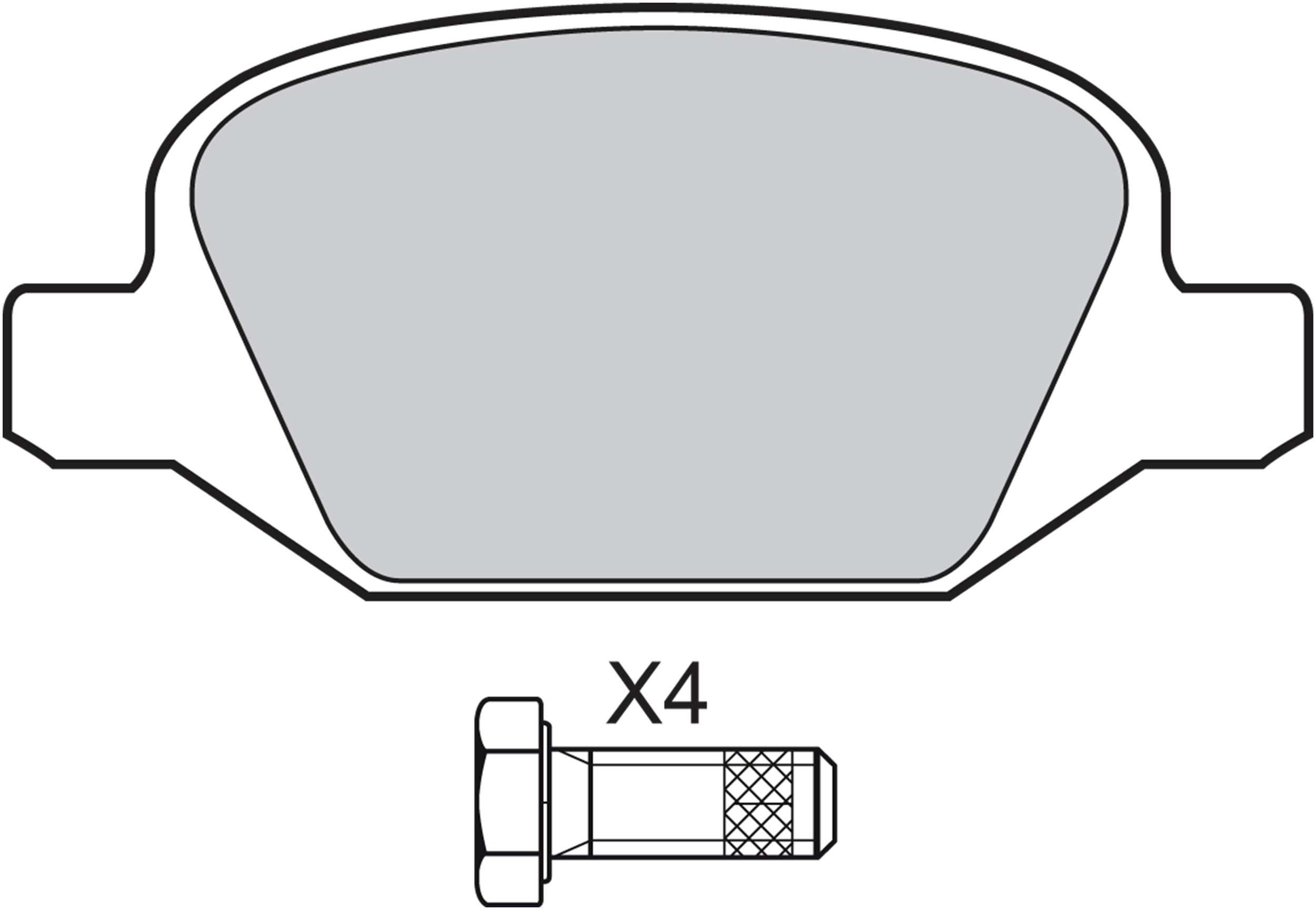 Jeu de 4 plaquettes de frein | VALEO
