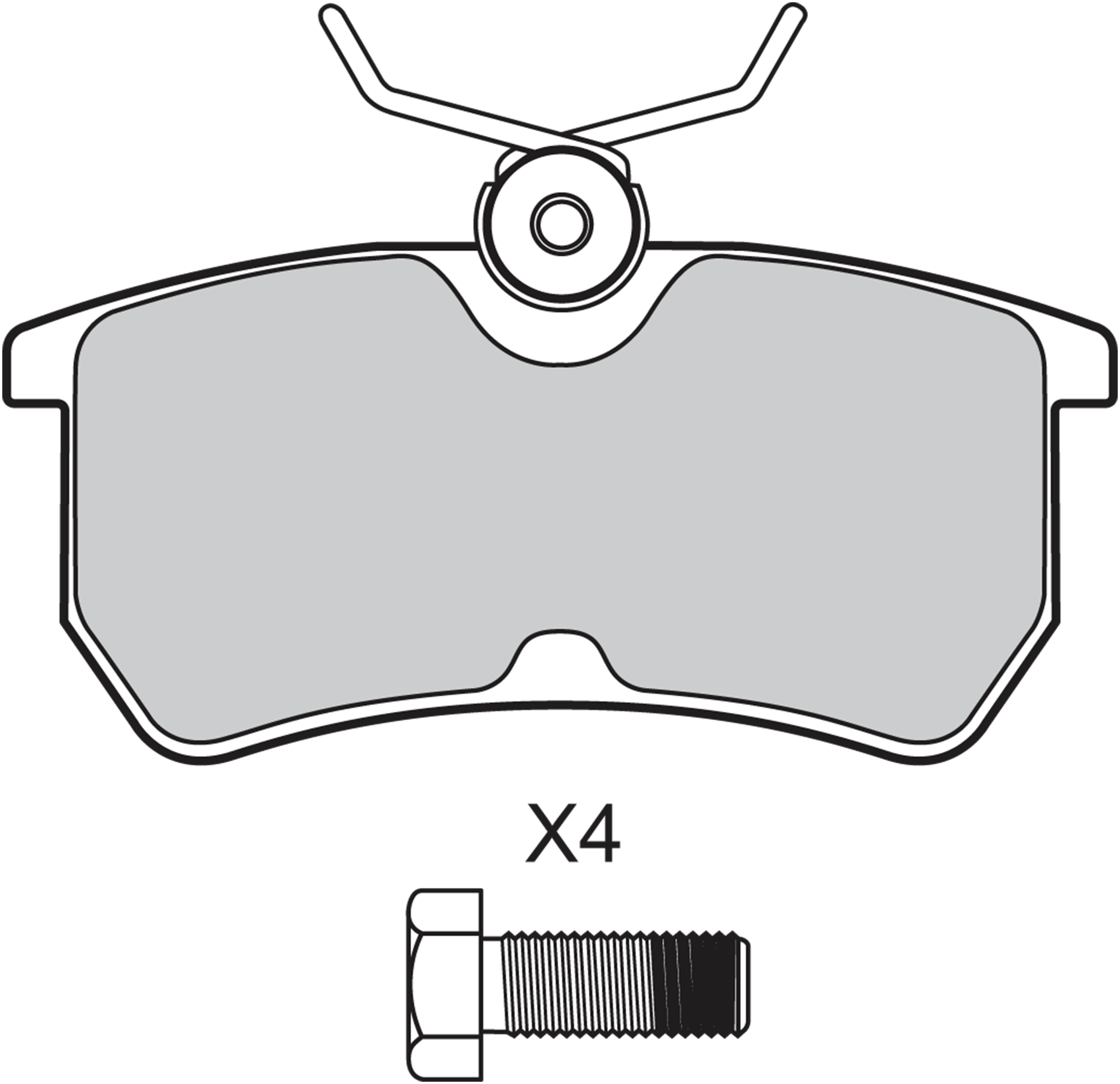 Jeu de 4 plaquettes de frein | VALEO
