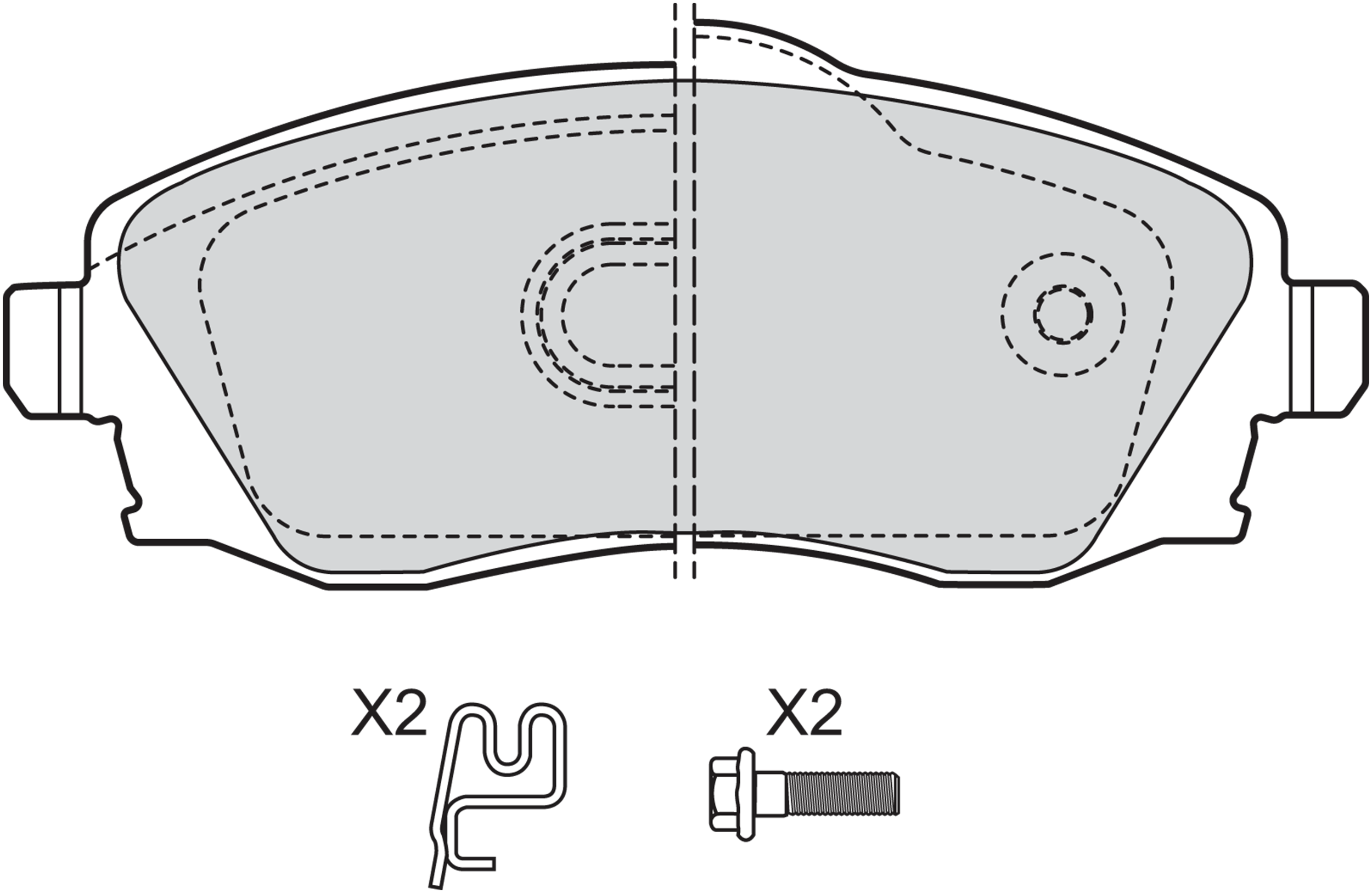 Jeu de 4 plaquettes de frein | VALEO