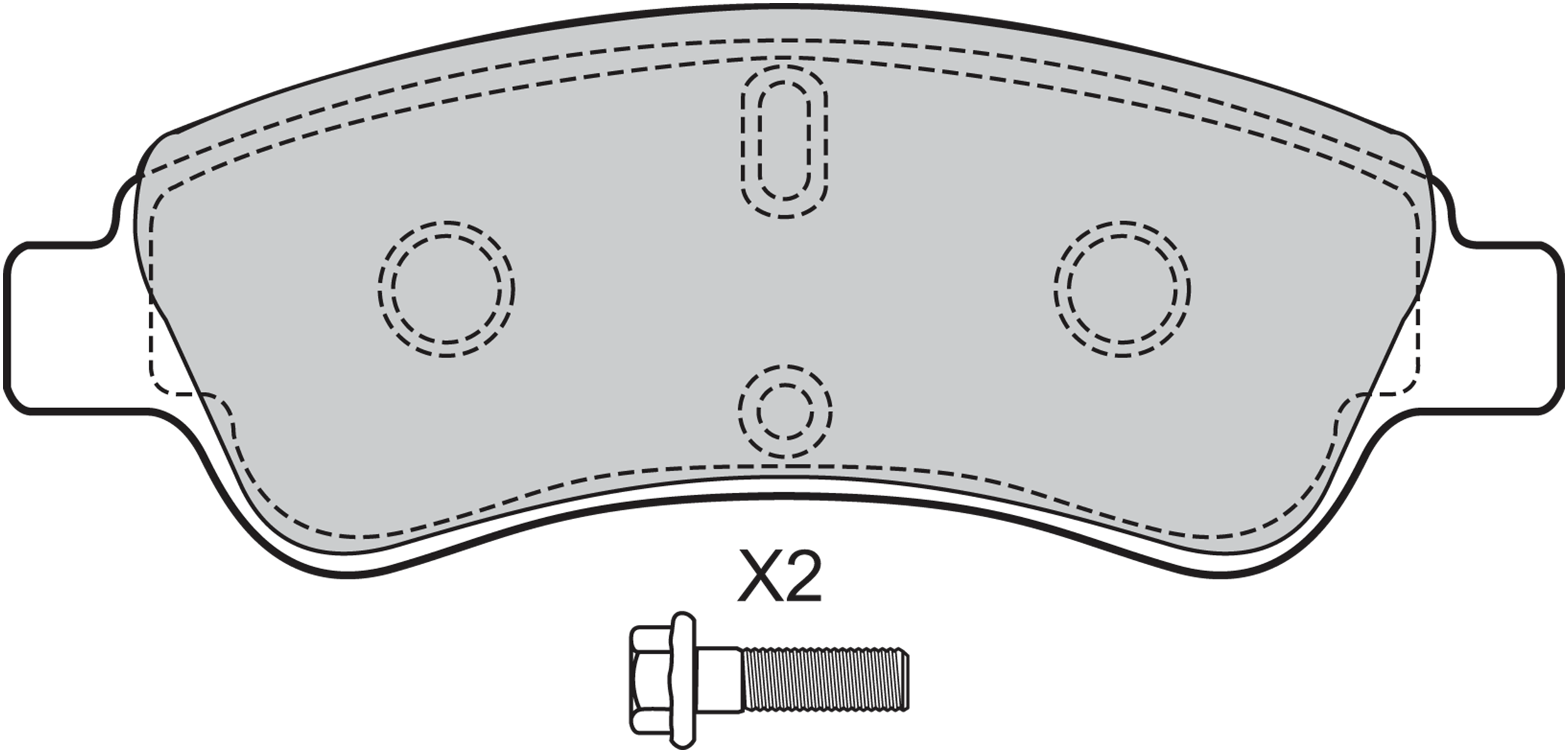 Jeu de 4 plaquettes de frein | VALEO