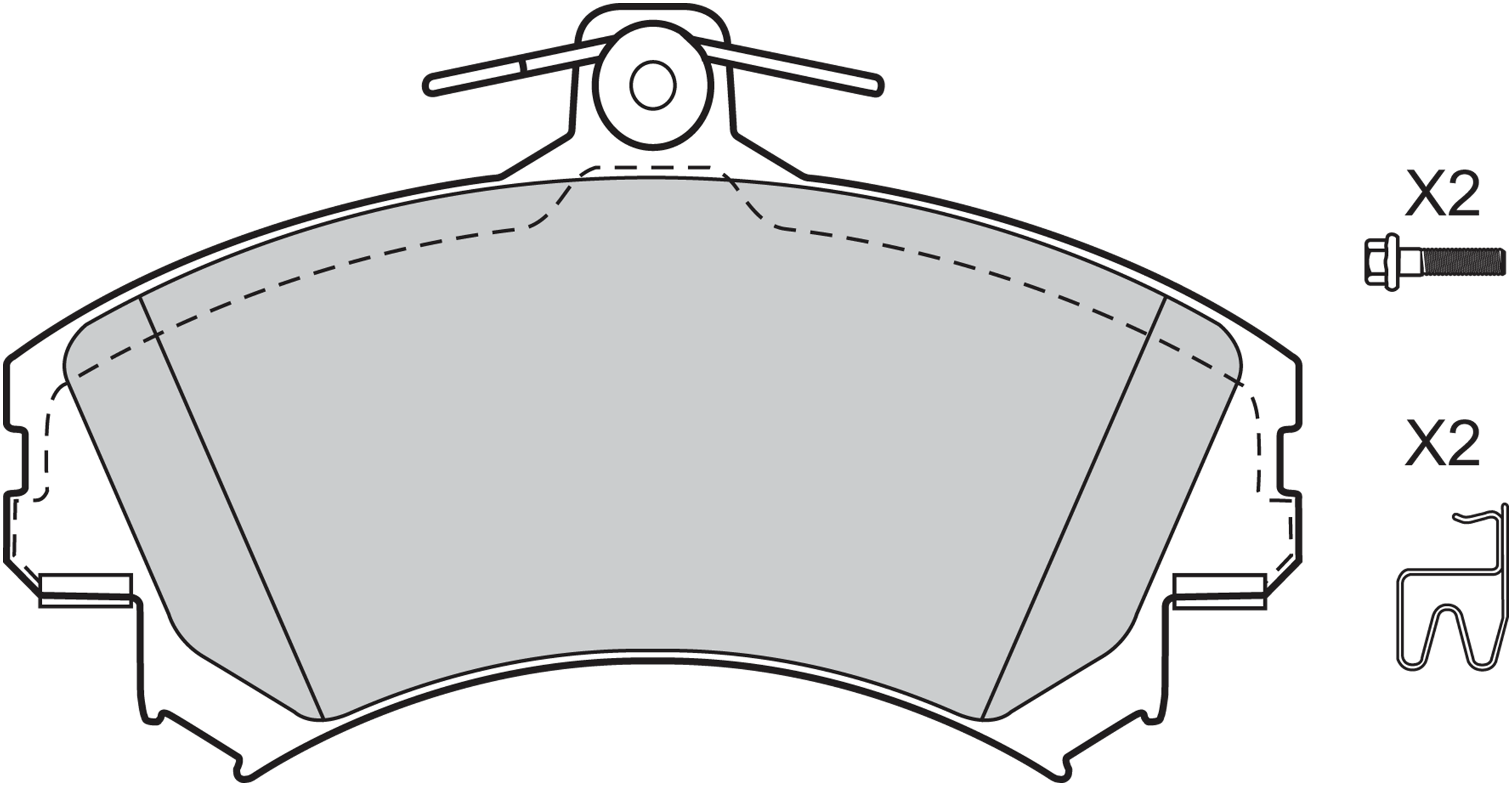 Jeu de 4 plaquettes de frein | VALEO