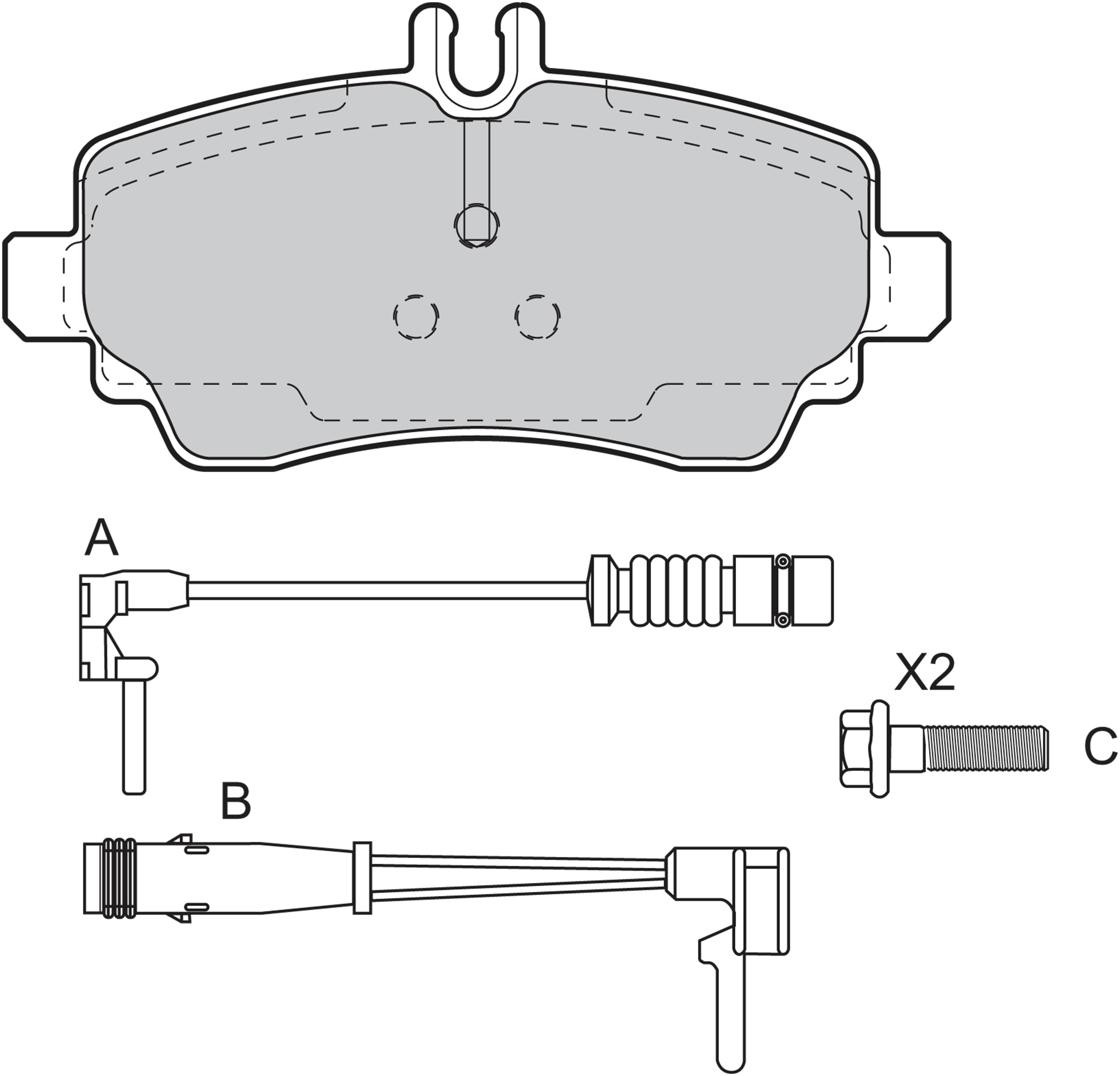 Jeu de 4 plaquettes de frein | VALEO