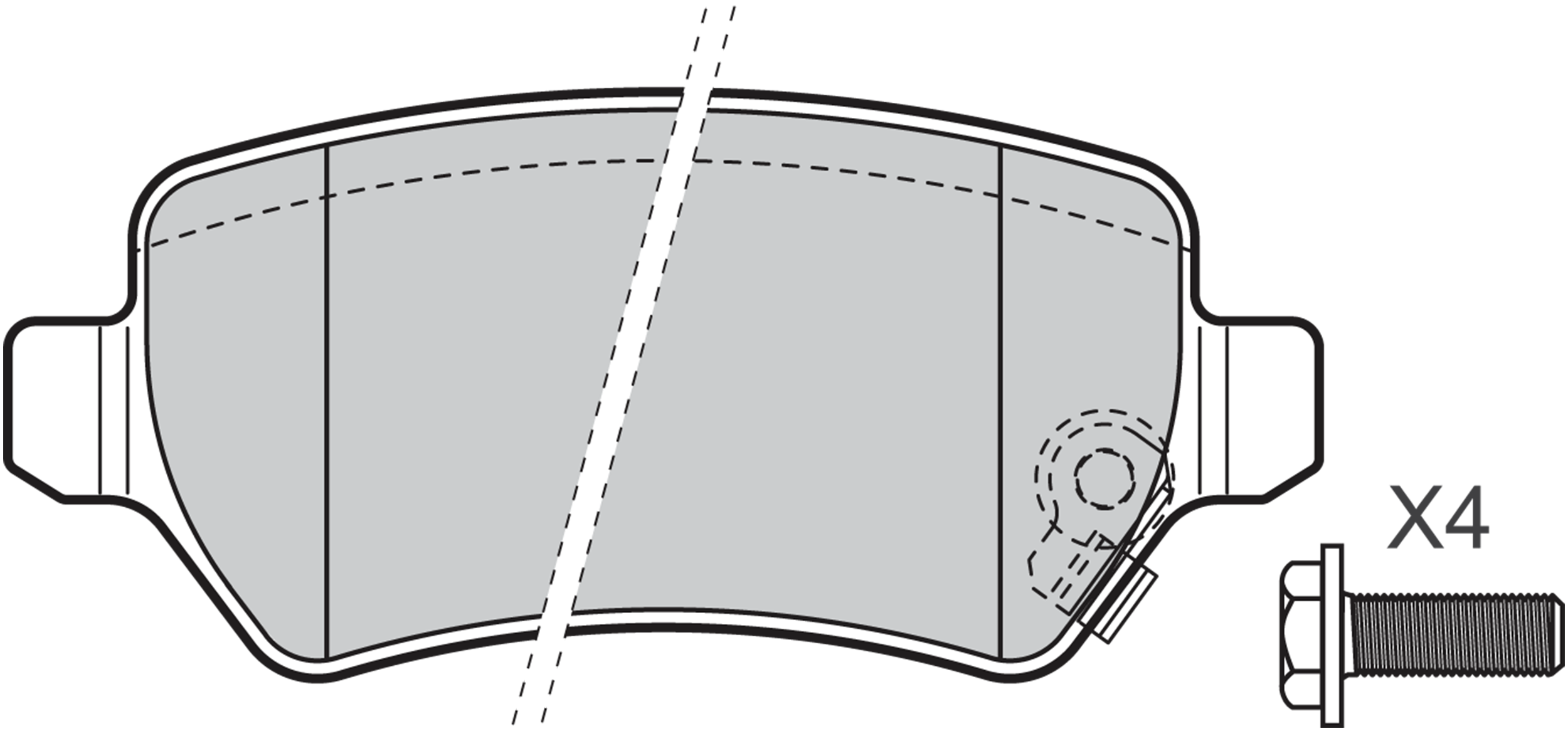Jeu de 4 plaquettes de frein | VALEO
