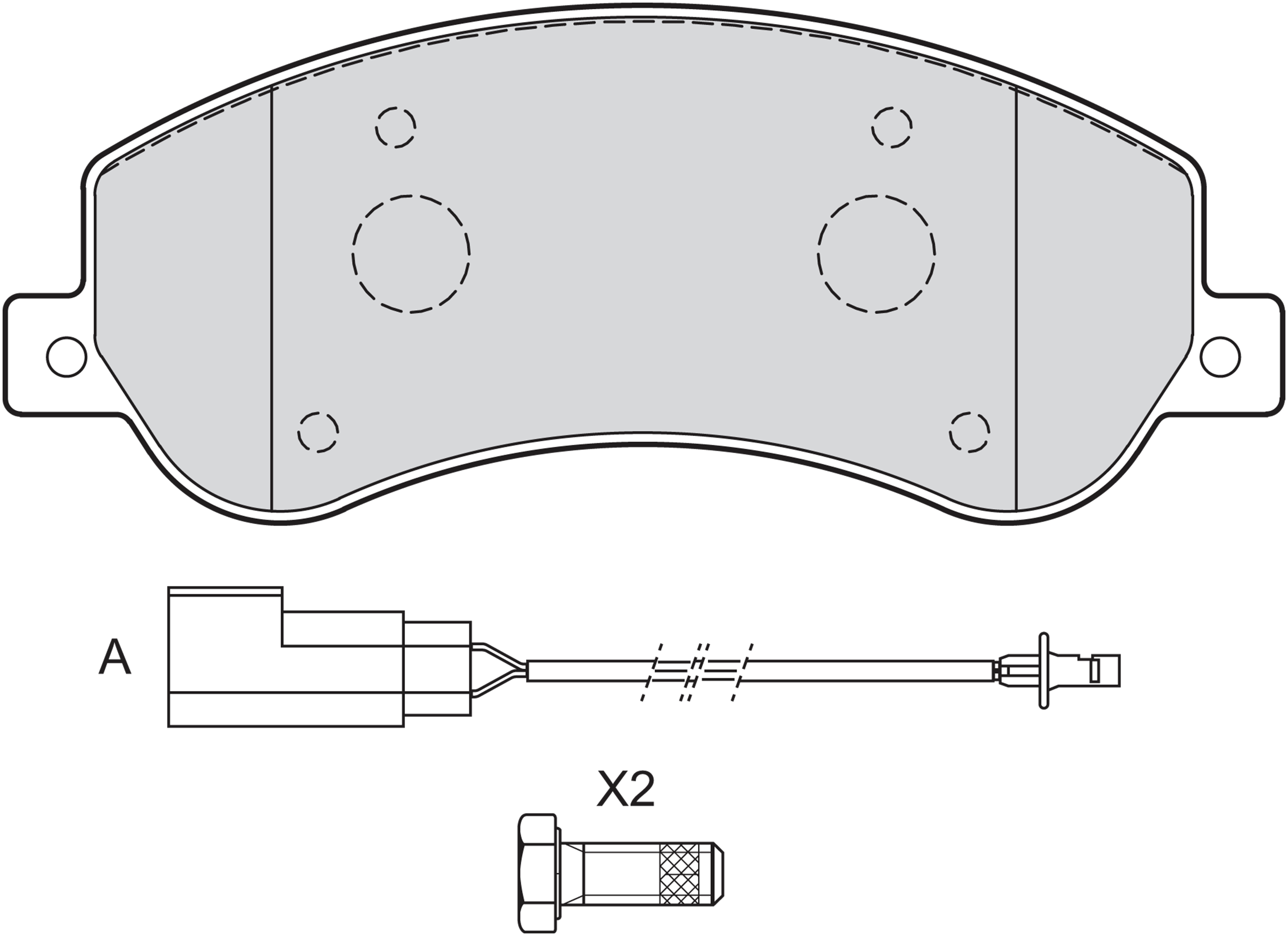 Jeu de 4 plaquettes de frein | VALEO