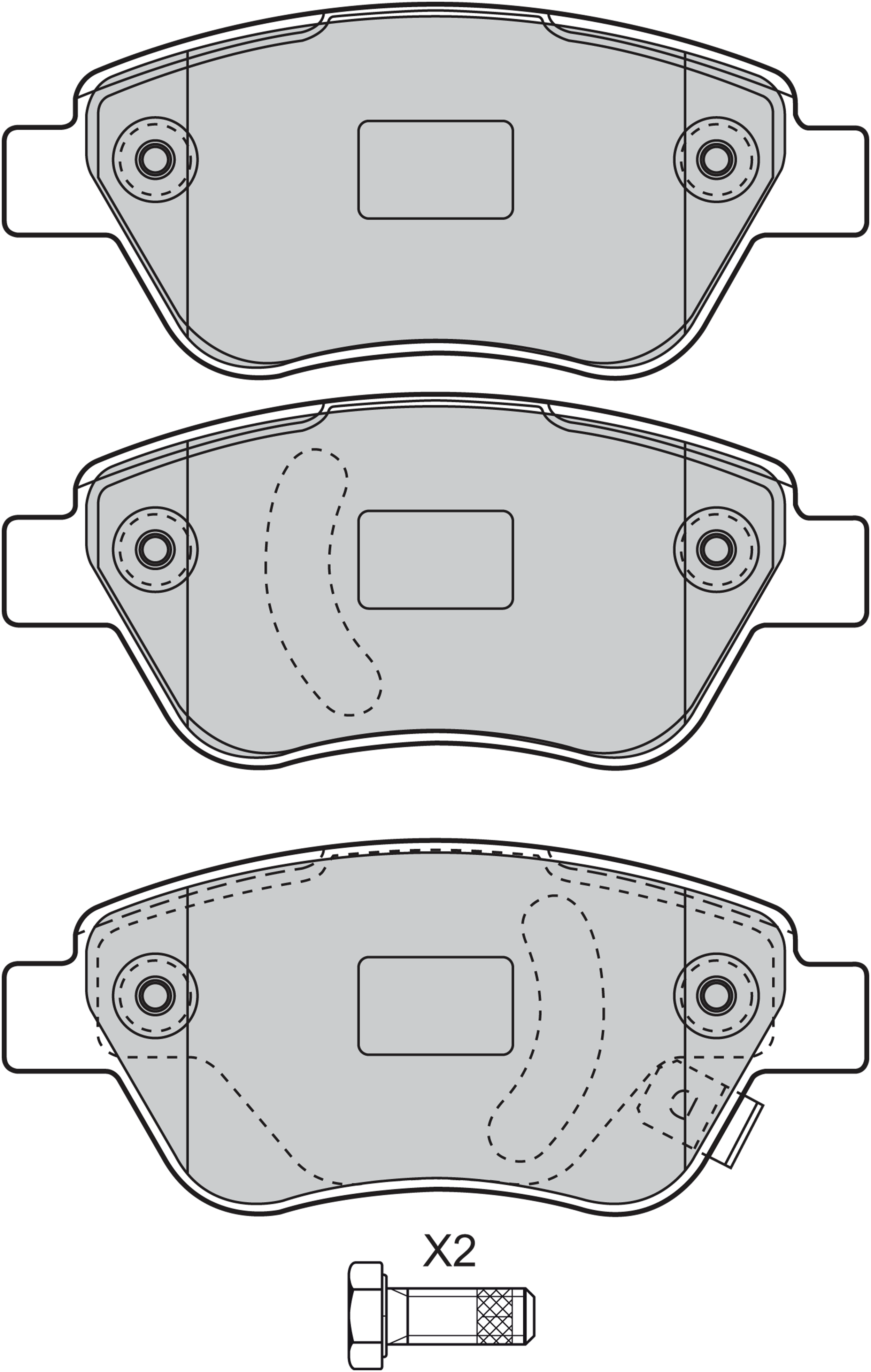 Jeu de 4 plaquettes de frein | VALEO